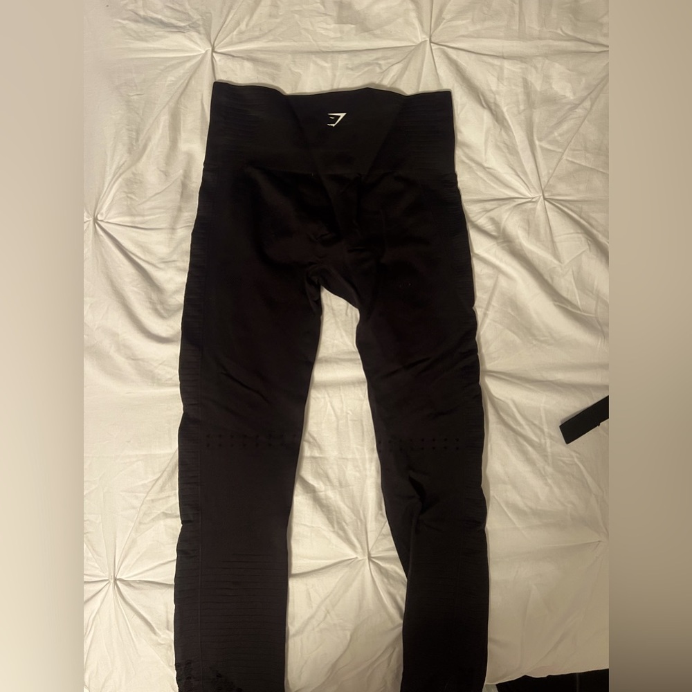 Mesh gym shark leggings full length